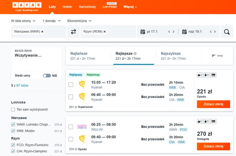 Rezerwacja biletów lotniczych